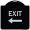 Signmission Exit With Left Arrow 2 Heavy-Gauge Aluminum Architectural Sign, 18" H, 18" L, BS-1818-24049 A-DES-BS-1818-24049 - alternate 1